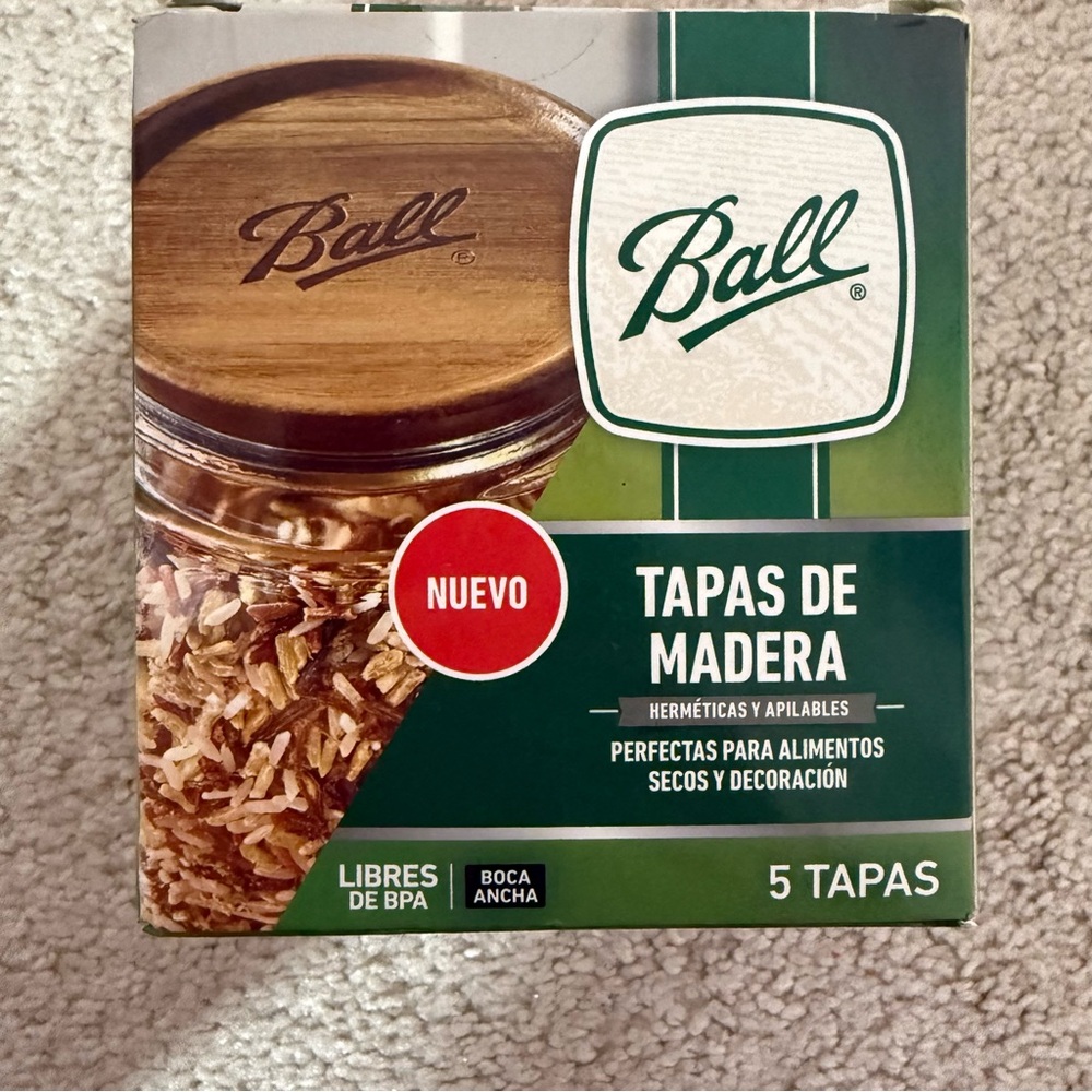 Ball Wooden Food Storage Lids - Brown